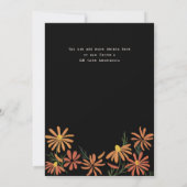 Invitation Baby shower de marguerites orange et jaune (Dos)