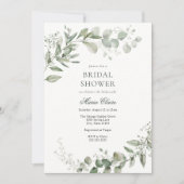 Invitation Baby Shower de Mariée à la Verdure d'Eucalyptus (Devant)