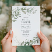 Invitation Baby Shower de Mariée à la Verdure d'Eucalyptus
