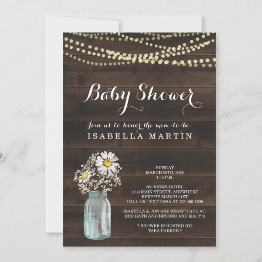 Invitation Baby shower de marmite chamomile - Neutre selon le (Devant)
