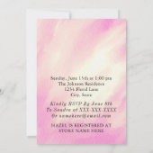 Invitation Baby shower de maternité photo florale (Dos)