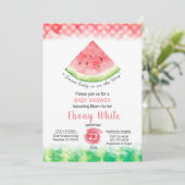 Invitation Baby shower de melon d'eau (Debout devant)