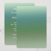 Invitation Baby shower de mer bleu vert Ombre (Devant / Derrière)