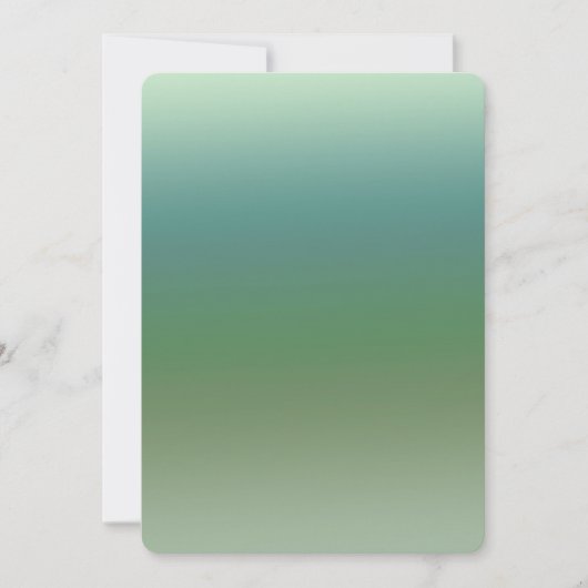 Invitation Baby shower de mer bleu vert Ombre (Devant)