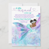Invitation Baby shower de messagerie Afro Mermaid (Devant)