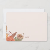 Invitation Baby shower de messagerie de l'escargot (Dos)