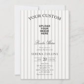 Invitation Baby shower de mesure d'image personnalisée à band (Devant)