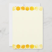 Invitation Baby shower de miel jaune ours (Dos)
