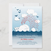 Invitation Baby shower de mignons couples de balei (Devant)