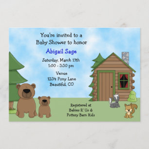 Invitation Baby shower de mignons et de garçons Cabines perso