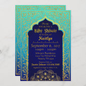 Invitation Baby shower de mille et une nuits de Bollywood (Devant / Derrière)
