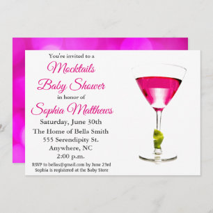 Invitation Baby shower de Mocktails Rose Cute