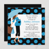 Invitation Baby shower de Mod Mom Blue Boy (Devant / Derrière)