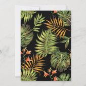 Invitation Baby shower de modèle floral tropical (Dos)