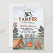 Invitation Baby shower de montagne du camping Woodland (Devant)