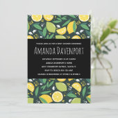 Invitation Baby shower de Motif de citron jaune et de citron  (Debout devant)