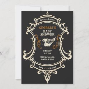 Invitation Baby shower de moto classique Vintage rétro