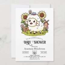 Baby shower de mouton de rêve agricole