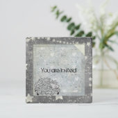 Invitation Baby shower de mouton endormi (Debout devant)