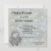 Invitation Baby shower de mouton endormi (Dos)