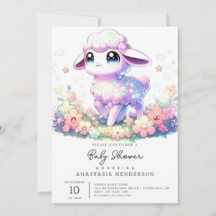Invitation Baby shower de mouton Imaginaire