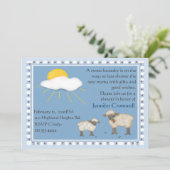 Invitation baby shower de moutons doux (Debout devant)