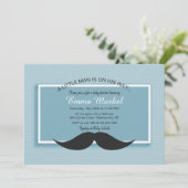 Invitation Baby shower de Mustache (Debout devant)