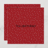 Invitation Baby shower de neige rouge et blanc (Devant / Derrière)