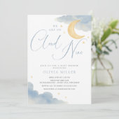 Invitation Baby shower de neuf nuages (Debout devant)