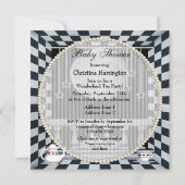 Invitation Baby shower de neutre d'Alice, de Flamant rose et (Dos)