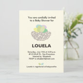 Invitation baby shower de nid (Debout devant)