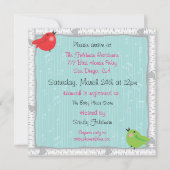 Invitation Baby shower de nid d'oiseau bébé (Dos)