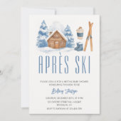 Invitation Baby shower de nidification hivernale d'après-ski (Devant)