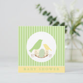 Invitation Baby shower de nids d'oiseaux (Debout devant)