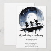 Invitation Baby shower de Ninja (Devant / Derrière)