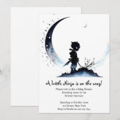 Invitation Baby shower de Ninja (Devant / Derrière)