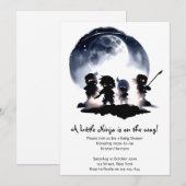 Invitation Baby shower de Ninja (Devant / Derrière)