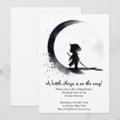 Invitation Baby shower de Ninja (Devant / Derrière)