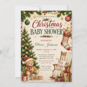 Invitation Baby Shower de Noël (Devant)