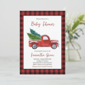 Invitation Baby shower de Noël (Debout devant)
