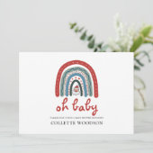 Invitation Baby shower de Noël (Debout devant)