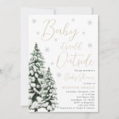Invitation Baby shower de Noël (Devant)