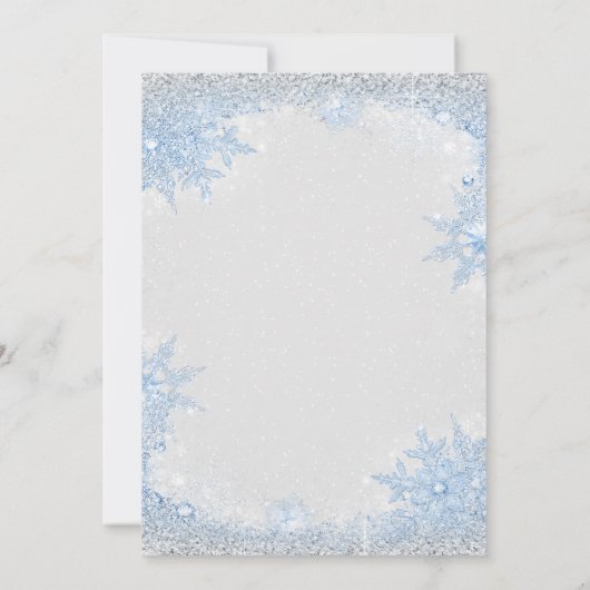 Invitation Baby shower de Noël (Dos)