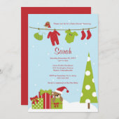 Invitation Baby shower de Noël (Devant / Derrière)