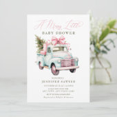 Invitation Baby shower de Noël (Debout devant)