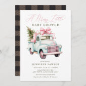 Invitation Baby shower de Noël (Devant / Derrière)