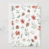 Invitation Baby shower de Noël (Dos)