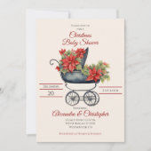 Invitation Baby shower de Noël (Devant)