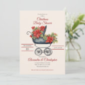 Invitation Baby shower de Noël (Debout devant)