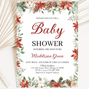 Invitation Baby Shower de Noël